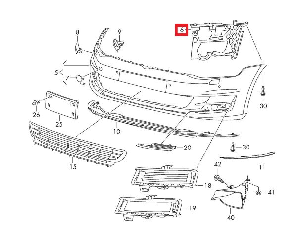 NEW GENUINE VOLKSWAGEN VW GOLF MK7 15-17 FRONT BUMPER SUPPORT BRACKET PAIR SET - Image 2