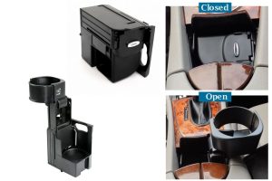 Center Console Cup Holder suitable for Mercedes Benz CLS W219 (2003-2010) E-Class W211 S211 (2002-2009) Black