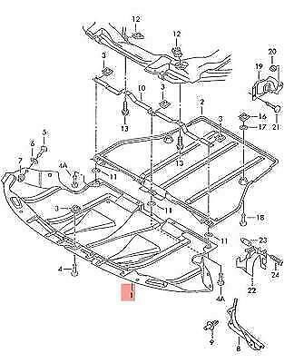 NEW GENUINE AUDI A4/S 08-12 A5/S5 08-11 FRONT ENGINE UNDER TRAY BELLY PAN TRIM 8F0863821 - Image 2