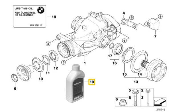 NEW GENUINE BMW 75W 90 SYNTHETIC OSP GEAR BOX OIL 1000ML 83222365987 - Image 2