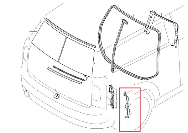 MINI NEW GENUINE CLUBMAN R55 RIGHT REAR DOOR SPLIT BRACKET O/S 51247167446 - Image 2