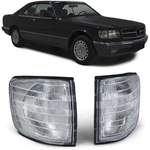Smoked Front Turn signals/ Indicators For Mercedes C126 SEC Coupe (W126)