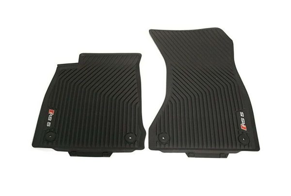 NEW GENUINE AUDI RS5 2019- FRONT BLACK RUBBER ALL WEATHER FLOOR MATS LHD 8W8061221041