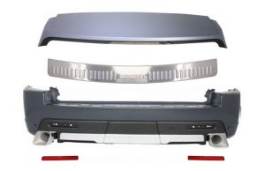 Rear Bumper with Foot Plate Aluminum and Roof Spoiler suitable for Land Rover Range Rover Sport (2005-2009) L320 Autobiography Design
