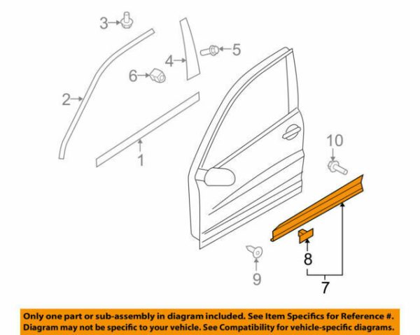 NEW GENUINE VW TIGUAN 5N 12-17 FRONT DOOR LOWER MOLDING COVERS PAIR SET N/S O/S 5N0854940DUBN+5N0854939DUBN - Image 2