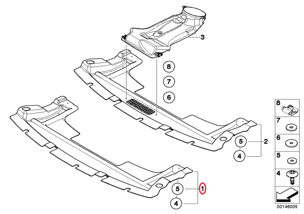 MINI NEW GENUINE COOPER R50 R52 R53 S UNDER BODY FRONT PANELING TRIM 51757201782 - Image 2