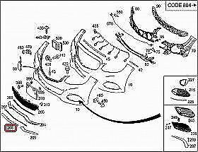 NEW GENUINE MERCEDES BENZ E CLASS W212 FRONT BUMPER CENTER ORNAMENTAL MOLDING A2128854274 - Image 3