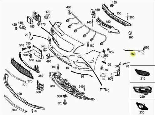 NEW GENUINE MERCEDES BENZ MB A CLASS W117 FRONT AMG BUMPER SIDE TRIM RIGHT O/S A1178851825 - Image 2