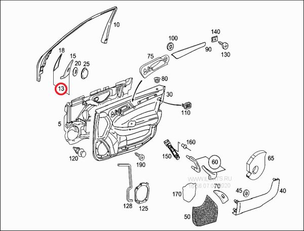 NEW GENUINE MERCEDES BENZ C W203 FRONT DOOR SPEAKER TWEETER COVER RIGHT O/S A20372002487E94 - Image 2