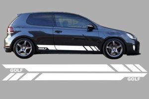 Side Decals Sticker Vinyl White suitable for VW  Golf 5 6 7 V VI VII (2003-up)