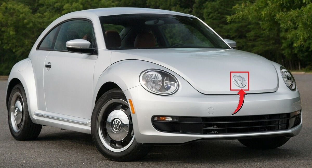 NEW GENUINE VOLKSWAGEN VW BEETLE A5 FRONT HOOD EMBLEM BADGE 5C5853600A - Image 2