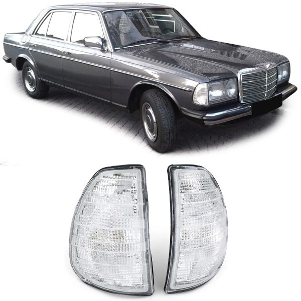 White Front Turn signals/ Indicators For Mercedes W123 C123 S123