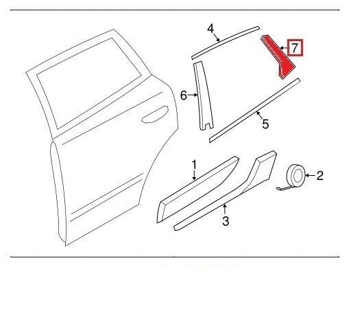 NEW GENUINE PORSCHE MACAN 95B REAR RIGHT DOOR TRIM APPLIQUE 95B853590F - Image 2