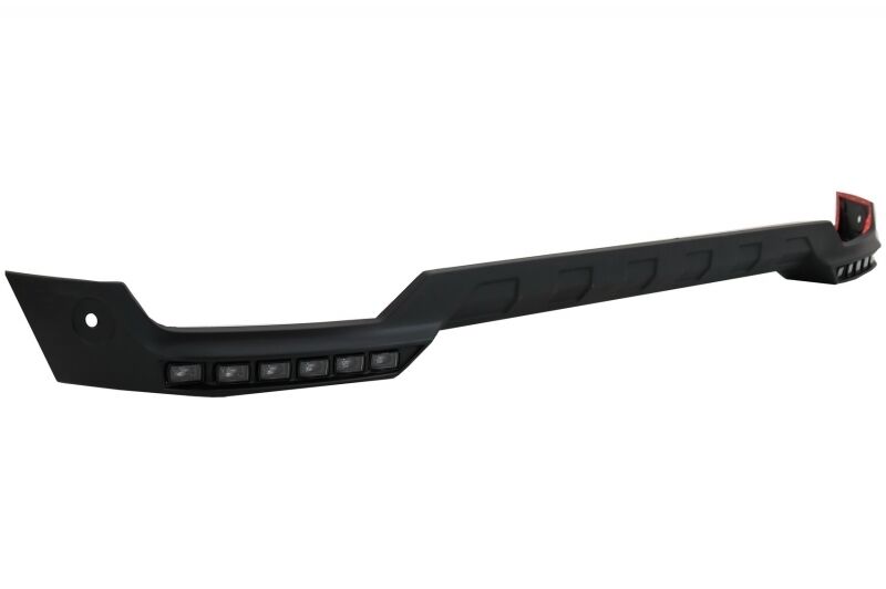 Front Bumper Spoiler LED DRL Extension and Upper Spoiler Lip suitable for Mercedes G-Class W463 (1989-2017) Black - Image 4