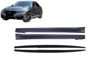 Side Skirts with Add-on Lip Extensions suitable for BMW 3 Series F30 F31 Sedan Touring (2011-2018) M3 Design