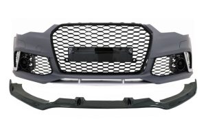 Front Bumper with Add-On Spoiler Lip suitable for Audi A6 C7 4G Facelift (2015-2018) RS6 Design