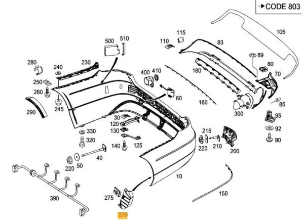 NEW GENUINE MERCEDES BENZ MB E W212 AMG REAR ARCH INNER BUMPER COVER RIGHT O/S A2128850516 - Image 3