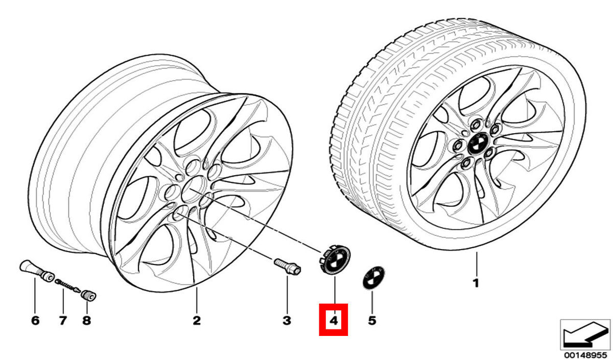 NEW GENUINE BMW ALLOY WHEEL CENTRE CAP CHROME EDGE 36136783536 - Image 2