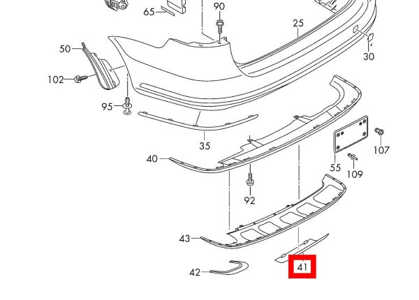 NEW GENUINE VOLKSWAGEN PASSAT B7 REAR BUMPER TOWING HITCH COVER CAP 3AF807397U34 - Image 2