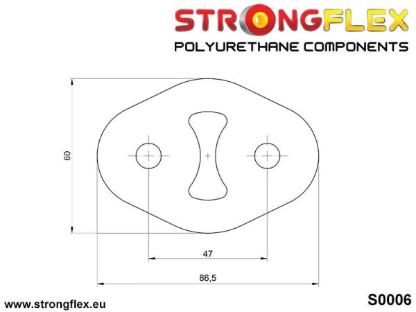 000006B: Exhaust mount hanger 47mm - Image 2