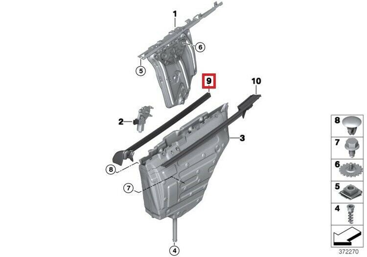 NEW GENUINE BMW 4 SERIES REAR FINISHER SIDE WINDOW RIGHT O/S 51377295572 - Image 2