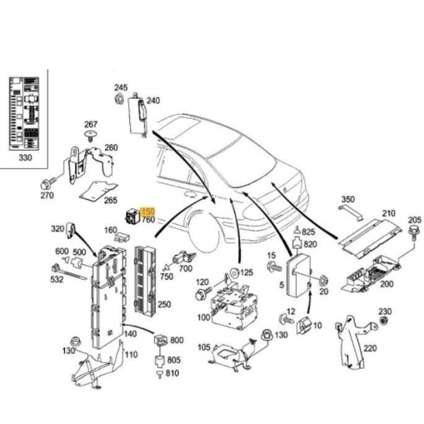 NEW GENUINE MERCEDES BENZ W211 W209 4 PIN MULTIPLE USE BLACK RELAY 12V 20A A0025421119 / A0025429219 - Image 2