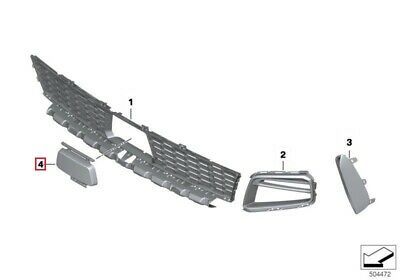 NEW GENUINE BMW 1 F40 M SPORT FRONT BUMPER LOWER GRILLE COVER FITS WITHOUT ACC 51117477772 - Image 2