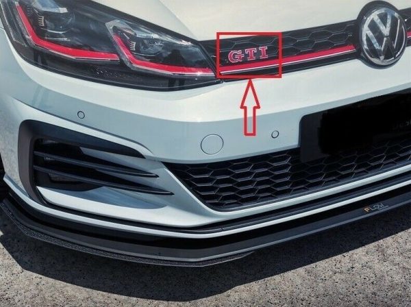 NEW GENUINE VW GOLF MK7 GTI FRONT GRILLE BADGE EMBLEM BLACK TORNADO RED - Image 4