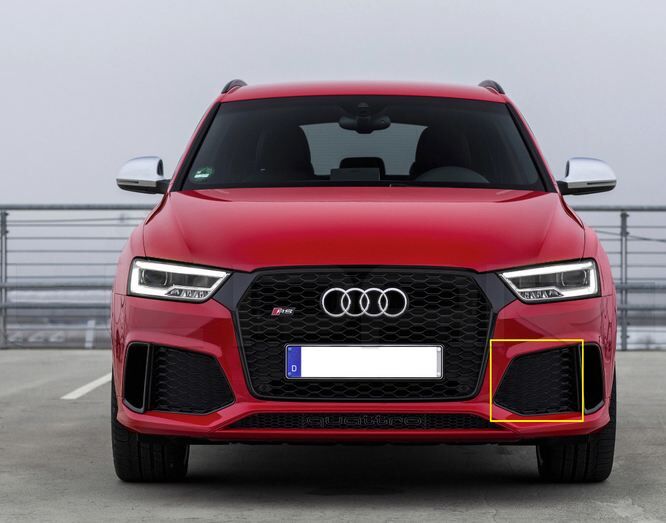 NEW GENUINE AUDI RSQ3 8U FRONT LEFT N/S AIR GUIDE GRILLE IN BLACK GLOSSY 8U0807681MT94 - Image 2