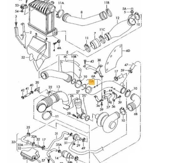 NEW GENUINE VOLKSWAGEN AUDI 1.8T PRESSURE PIPE RETAINING RING 06A145724B - Image 4