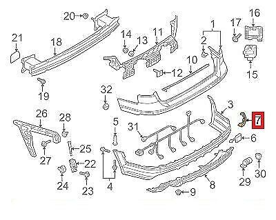 NEW GENUINE AUDI A4 ALLROAD 8W B9 REAR BUMPER RIGHT O/S REFLECTOR 8W9945106A - Image 2