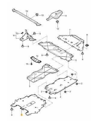 NEW GENUINE PORSCHE 997 CARRERA 4 UNDER ENGINE PROTECTION COVER 99750452701 - Image 2