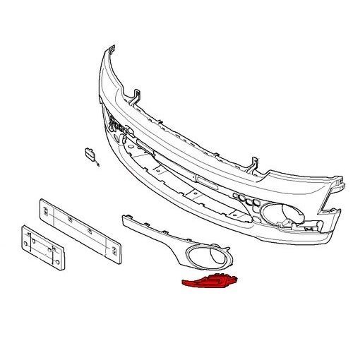 MINI NEW GENUINE R55 R56 R57 BUMPER LOWER GRID GRILL TRIM LEFT N/S 51117188605 - Image 2