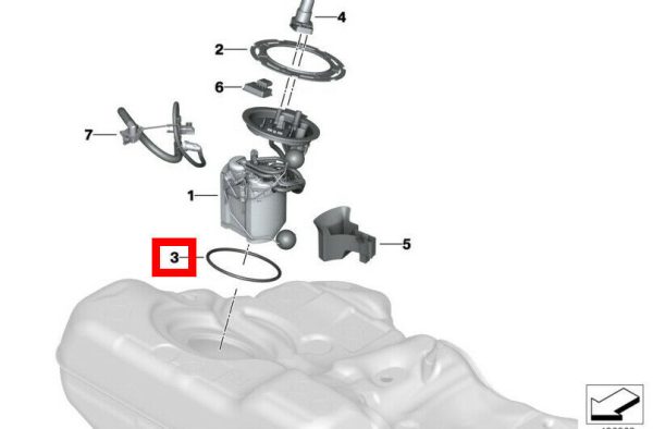 BMW NEW GENUINE F AND G SERIES FUEL TANK PUMP GASKET O-RING SEAL 16117188567 - Image 2