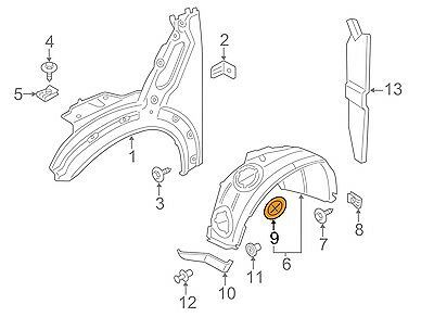 MINI GENUINE COUNTRYMAN R60 PACEMAN R61 LID WHEELHOUSE COVER 51719802413 - Image 2