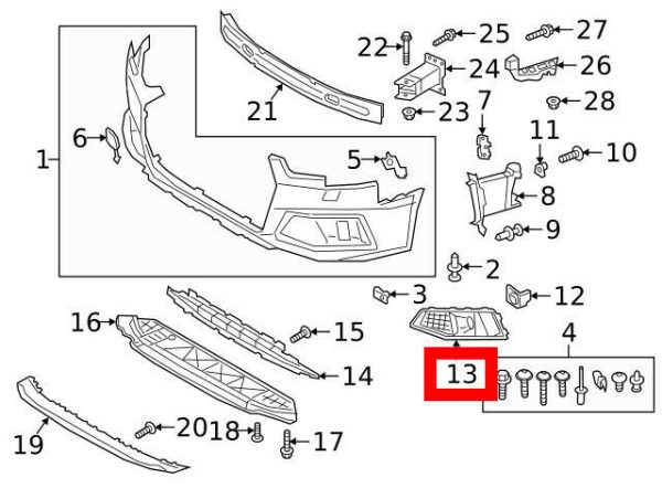 NEW GENUINE AUDI A4 S4 B9 16- FRONT BUMPER LOWER AIR GUIDE GRILLS BLACK PAIR SET - Image 2