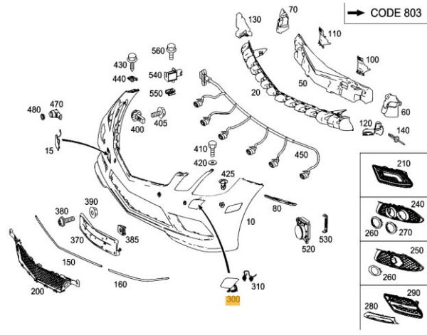 NEW GENUINE MERCEDES BENZ MB E W207 HEADLIGHT WASHER COVER HEAD CAP RIGHT O/S A20788002059999 - Image 3