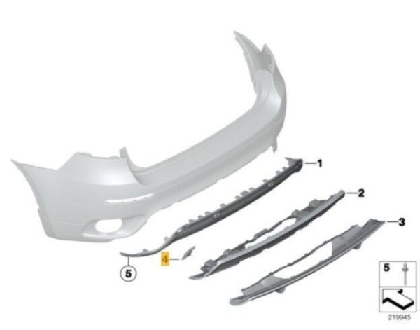 NEW GENUINE BMW X6 E71 E72 PERFORMANCE REAR BUMPER TOW HOOK COVER CAP LEFT N/S 51122159363 - Image 2