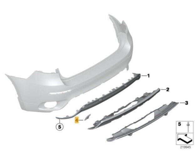 NEW GENUINE BMW X6 E71 E72 PERFORMANCE REAR BUMPER TOW HOOK COVER CAP LEFT N/S 51122159363 - Image 2