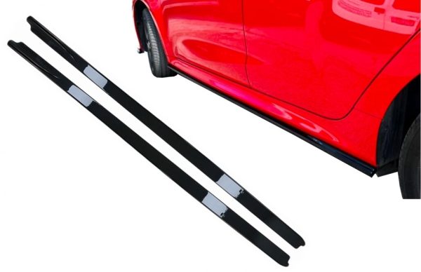 Side Skirts Extensions suitable for Toyota Yaris MK4 XP210 (2020-up) Piano Black - Image 8