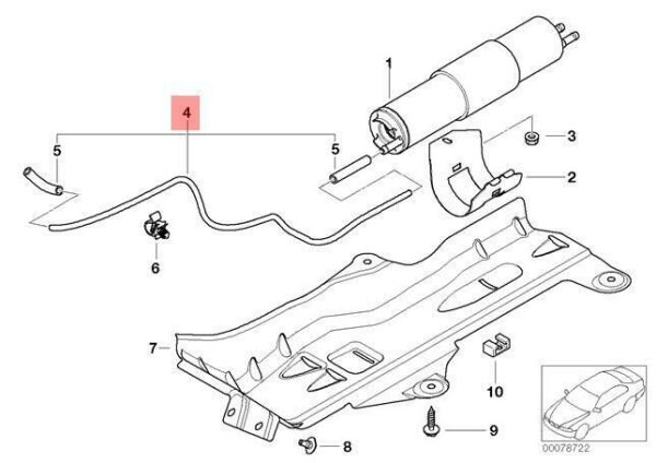 NEW GENUINE BMW 3 SERIES FUEL FILTER PRESSUE REGULATOR VACUUM PIPE 13327561060 - Image 2