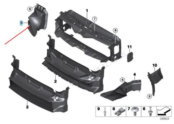 BMW NEW GENUINE 4 SERIES F32 F33 F36 FRONT RIGHT RADIATOR AIR DUCT O/S 51748056496 - Image 2
