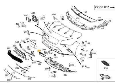 NEW GENUINE MERCEDES BENZ CLA C117 FRONT BUMPER PDC COVER TRIMS LEFT RIGHT PAIR - Image 2