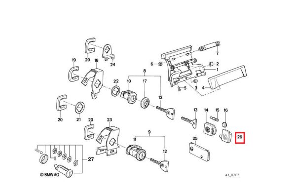 BMW NEW GENUINE E23 E24 E28 E30 E31 E32 E34 LIGHTED ILLUMINATED KEY HEAD 51218105039 - Image 2