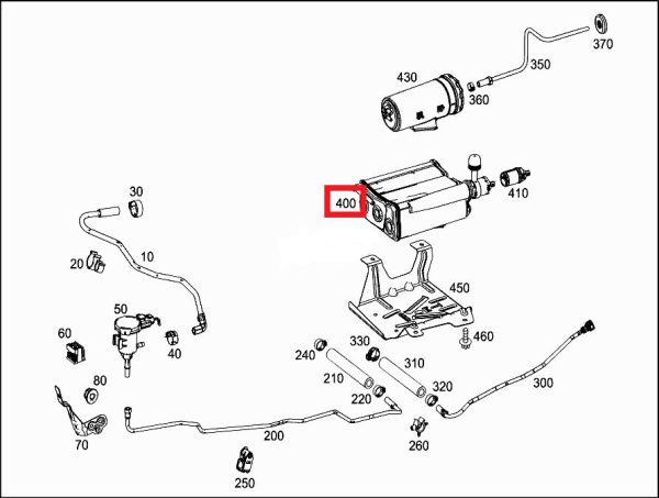 NEW GENUINE 2014-2017 MERCEDES S550 W222 CHARCOAL FUEL VAPOR EVAP CANISTER A2224700059 - Image 2