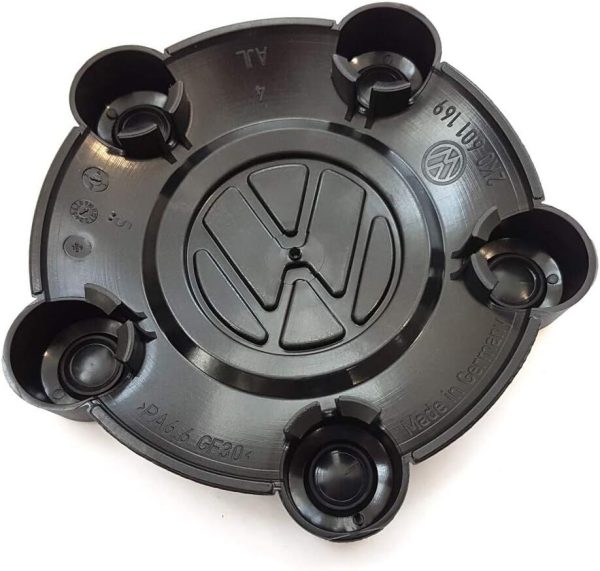 NEW GENUINE VOLKSWAGEN CADDY MK3 WHEEL CENTER HUB CAP SATIN BLACK 2K06011699B9 - Image 2