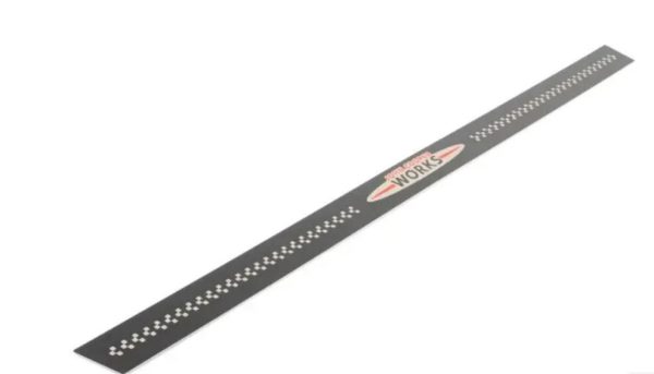 MINI NEW GENUINE CLUBMAN R55 JCW BLACK DOOR ENTRY STRIPS FOR PAIR SET LEFT RIGHT 51477406652 + 51477406651 - Image 3