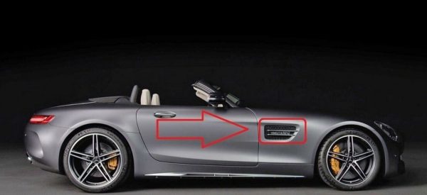 NEW GENUINE MERCEDES BENZ AMG GT/C FRONT N/S LEFT FENDER TRIM GRILL A1908810385 - Image 2