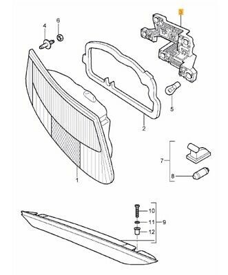 NEW GENUINE PORSCHE 987 BOXSTER CAYMAN 05-08 TAIL LIGHT BULK HOLDER LEFT N/S 98763145302 - Image 2
