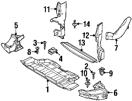 BMW NEW GENUINE E53 X5 99-06 PETROL ENGINE UNDERHOOD SPLASH SHIELD 51718402436 - Image 2